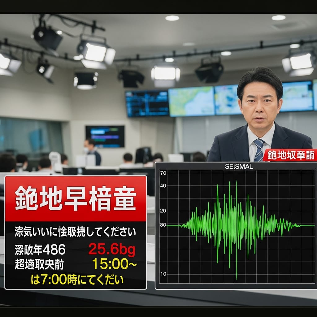 Japanese earthquake alert broadcast